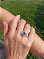 Vicenza - Piazzetta Palladio 2 - Anello Crivelli Donna ZAFFIRO in Oro bianco Zaffiro 1.08 Ct 372-3735 ZF - 372-3735 ZF